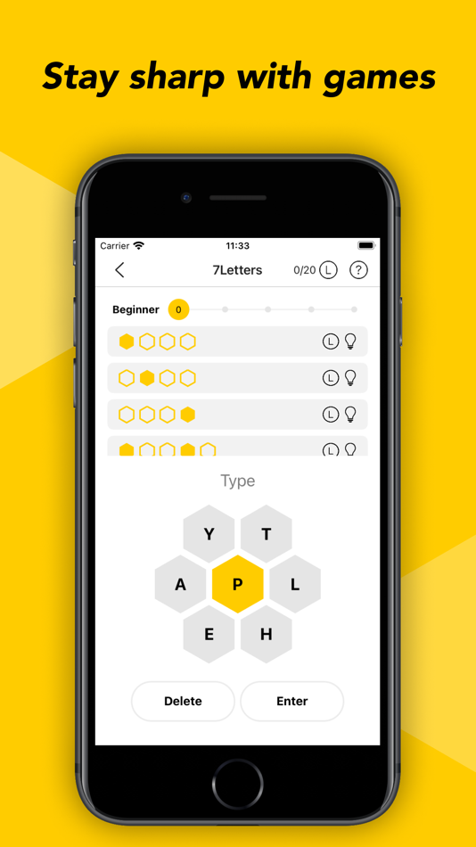 #2. Spelling Word Puzzle - Pangram (iOS) 由: Kemal Bakacak