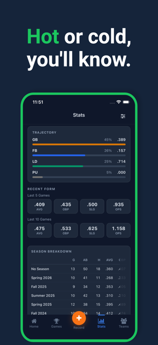 Slug Stats: At-Bat Tracker Screenshot 6 of 7