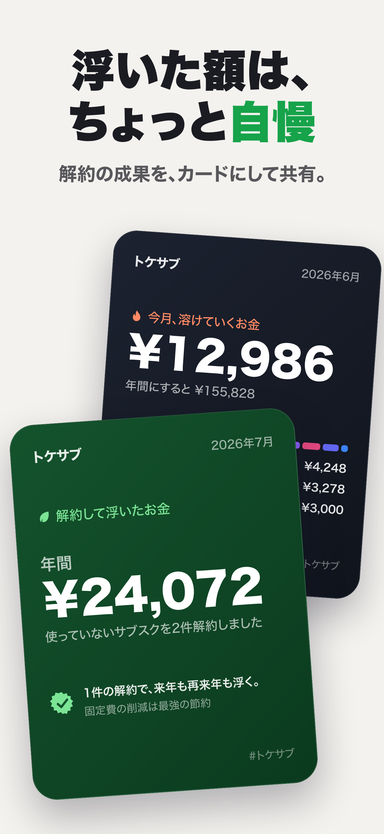 サブスク管理 トケサブ｜解約と固定費の見直し screenshot 5