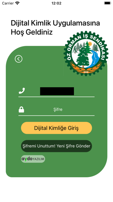 Öz Orman-İş Dijital Kimlik Screenshot