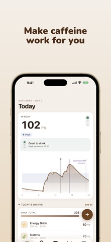 Caffeine Tracker: Coffee Log iPhone screenshot