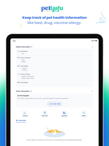 Pettagu iPad screenshot