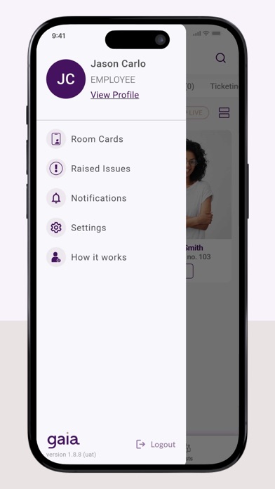 Gaia Hospitality Screenshot
