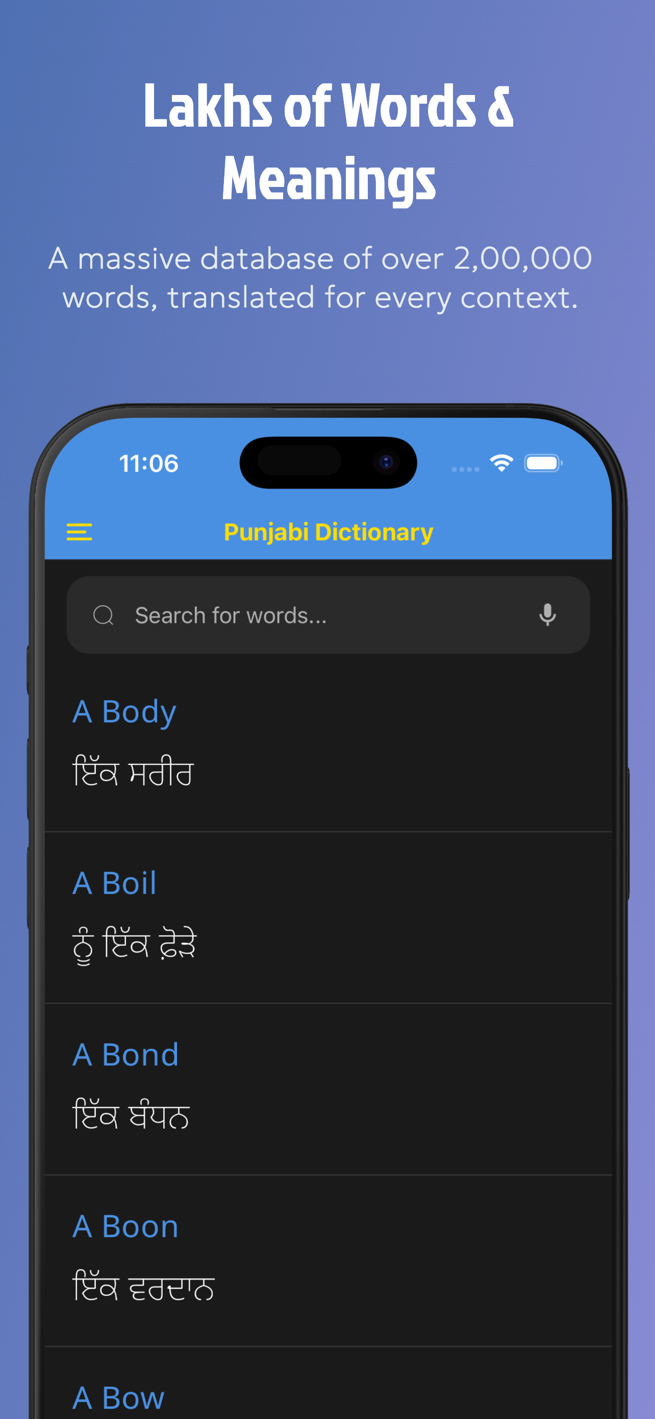 Punjabi Dictionary: Translate+