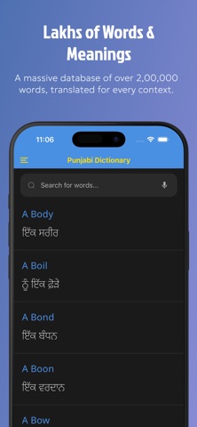 Punjabi Dictionary: Translate+ screenshot