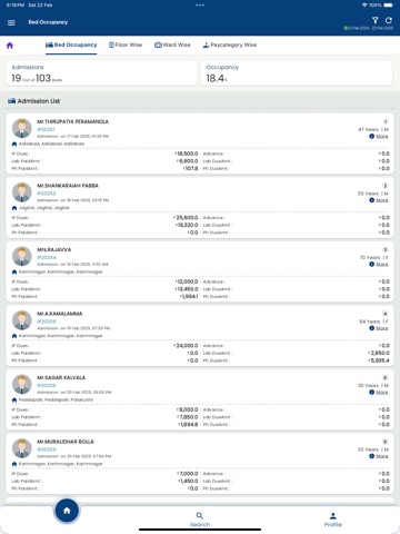 Sunrise Hospitals (Admin) iPad screenshot