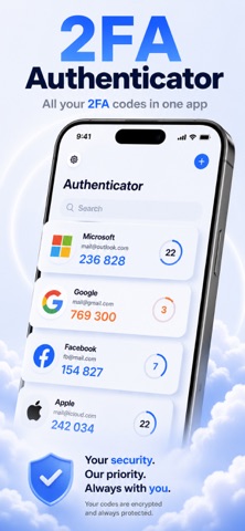 Authenticator app — 2FA, MFA iPhone screenshot