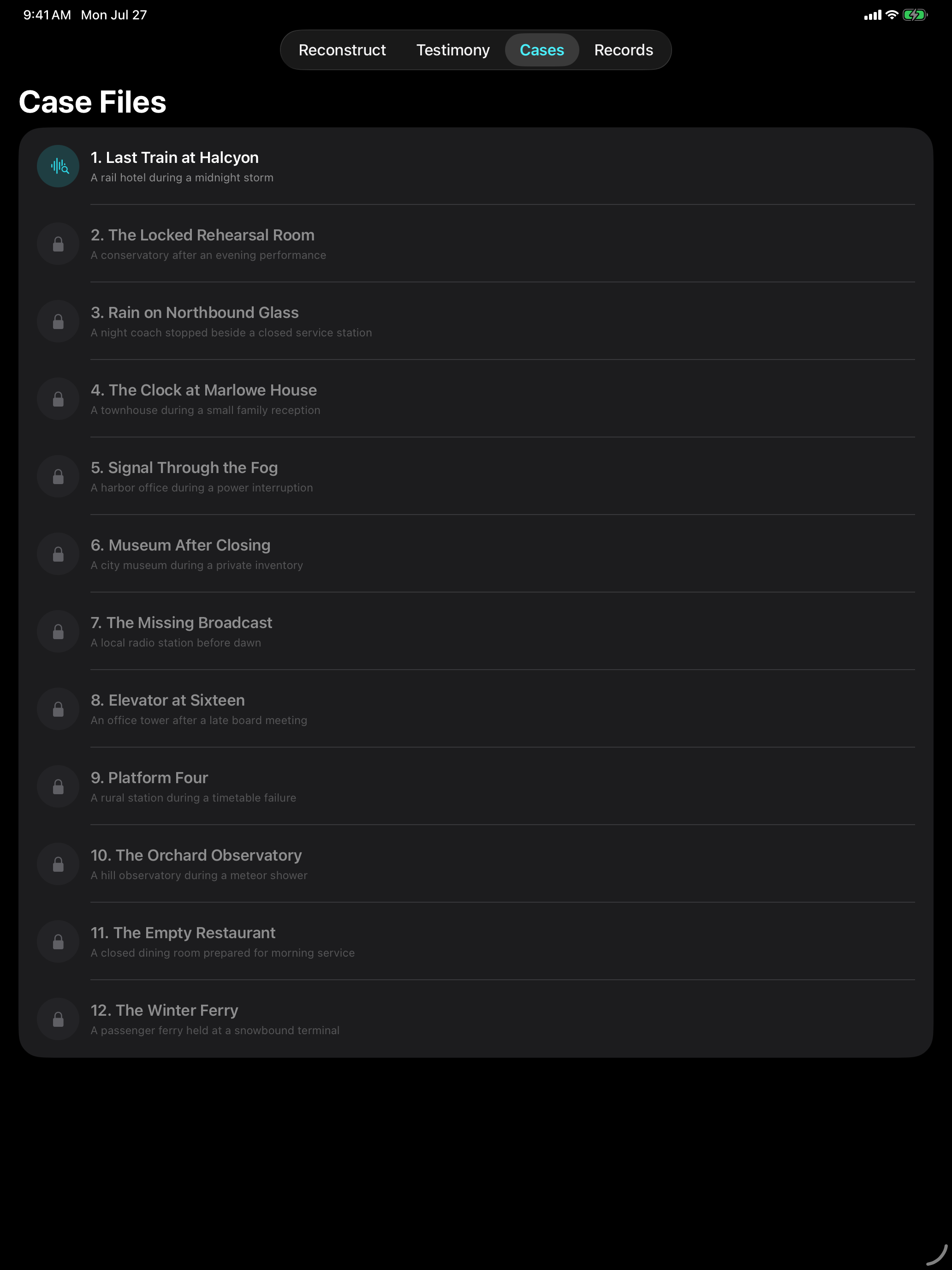 Aural Alibi iPad screenshot 4 of 4