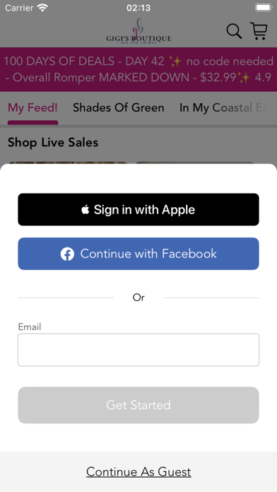 Gigi's Boutique Shopping Screenshot