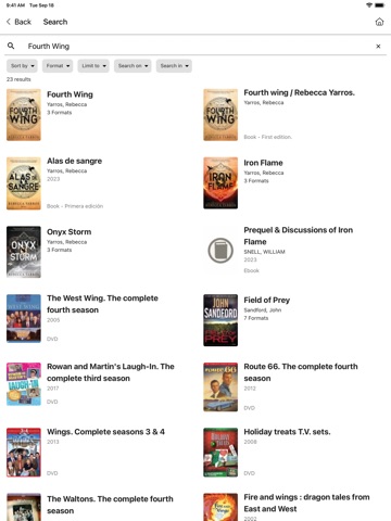 Navajo County Library District iPad screenshot
