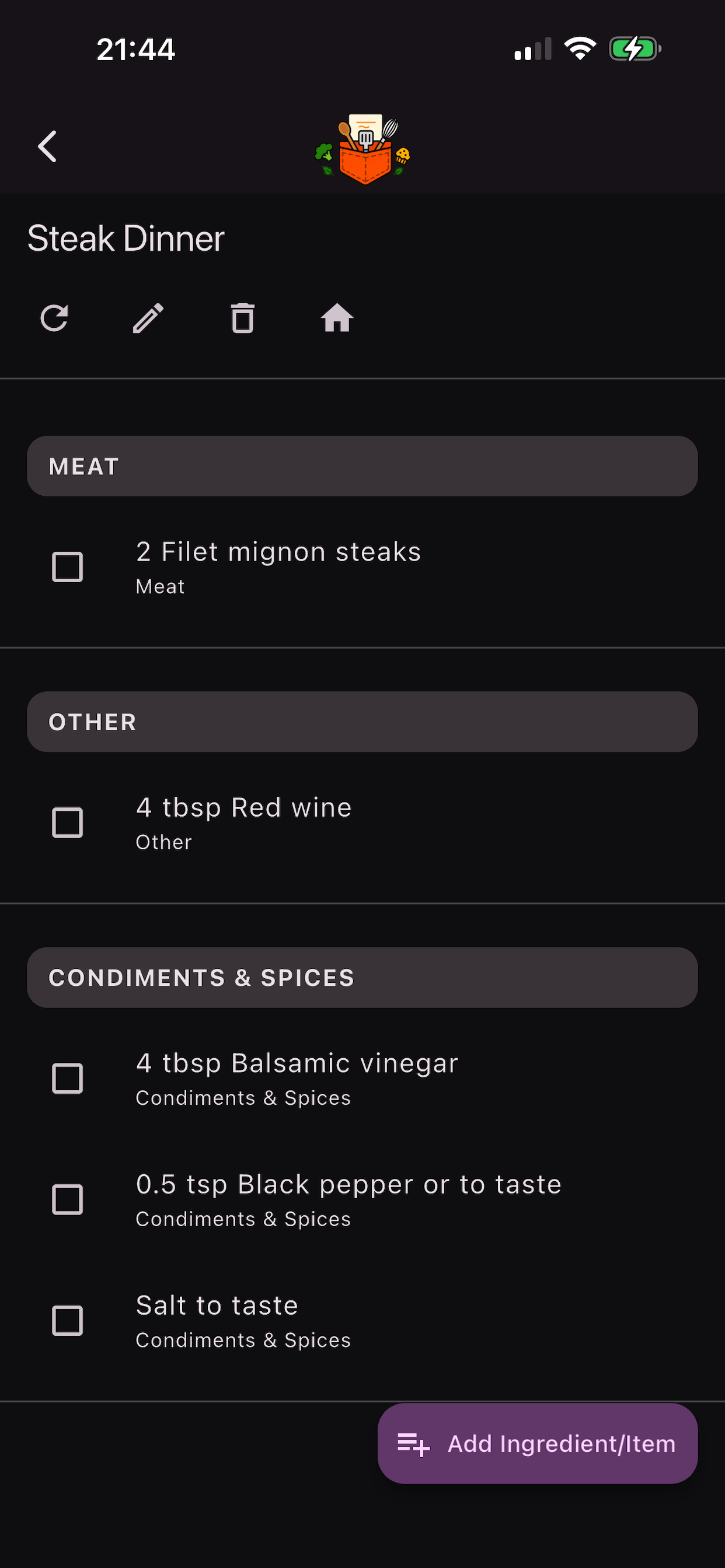 XCLLNT Pocket Recipe Organizer screenshot 7