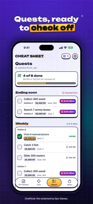 Cheat Sheet Guide for Fortnite screenshot 3
