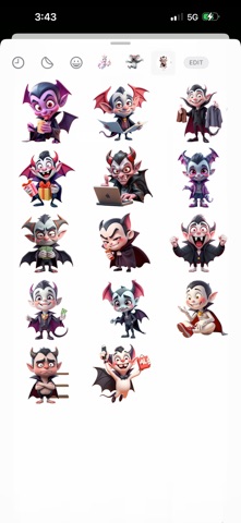 Shopping Vampire Stickers iPhone screenshot