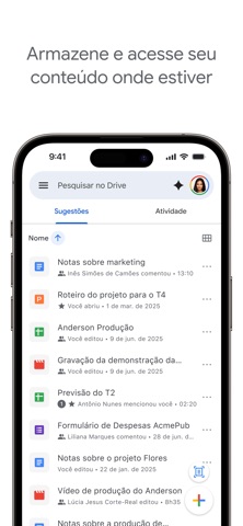 Google Drive - armazenamento App Store preview screenshot 1