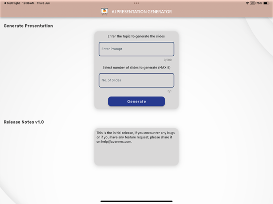 App screenshot