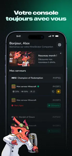 MineStrator Companion screenshot 1