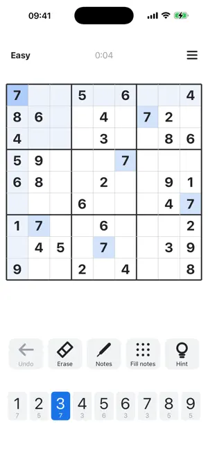 Bare Sudoku screenshot 2