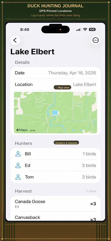 Duck Hunting Journal screenshot 4 of 9