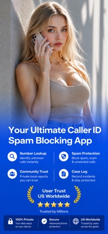 Spam Call Blocker: Caller ID. Screenshot 1 of 6