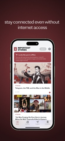 Important Stories iPhone screenshot
