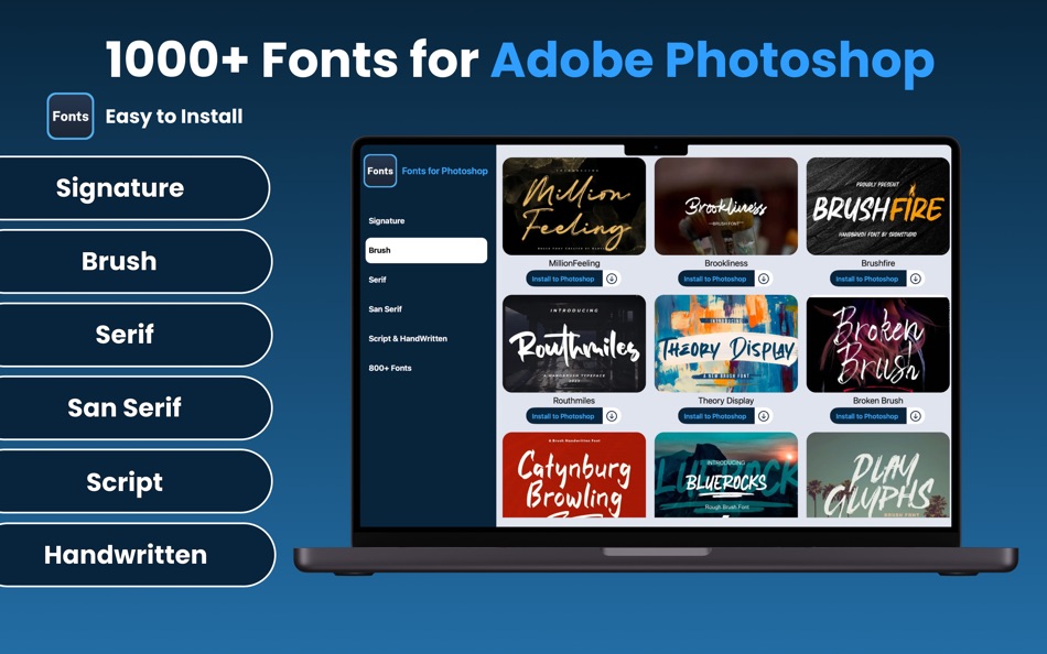 #1. Fonts for Adobe Photoshop (macOS) Podle: Syed Sahib Sultan