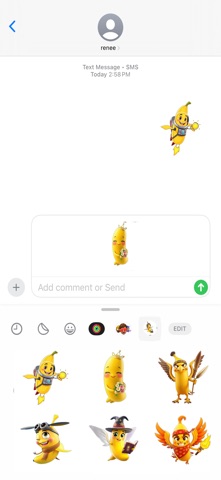 Flying Banana Stickers screenshot