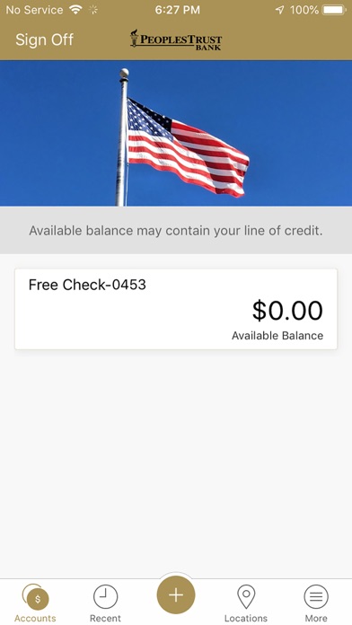 PeoplesTrust Bank Mobile Screenshot