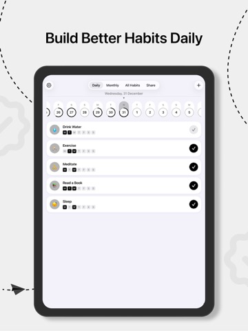 Habit Tracker - Habittr iPad screenshot