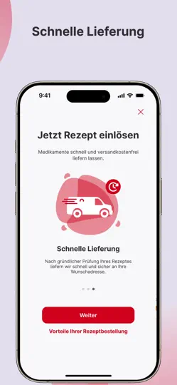 Screenshot von Apotheke.de - E-Rezept App auf dem iPhone 6