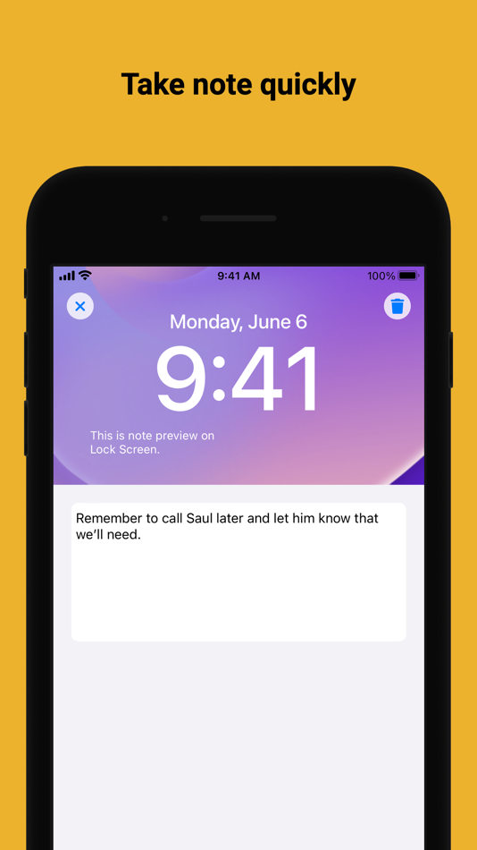 #4. LockNotes: Note on Lock Screen (iOS) 由: Cao Tran