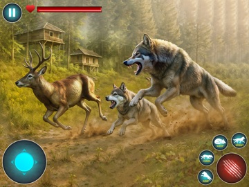 Jungle Wolf Simulator 3D iPad screenshot