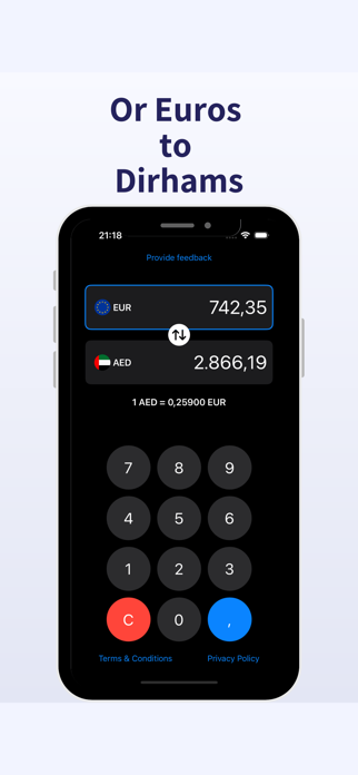 AED to EUR Screenshot 2 of 3