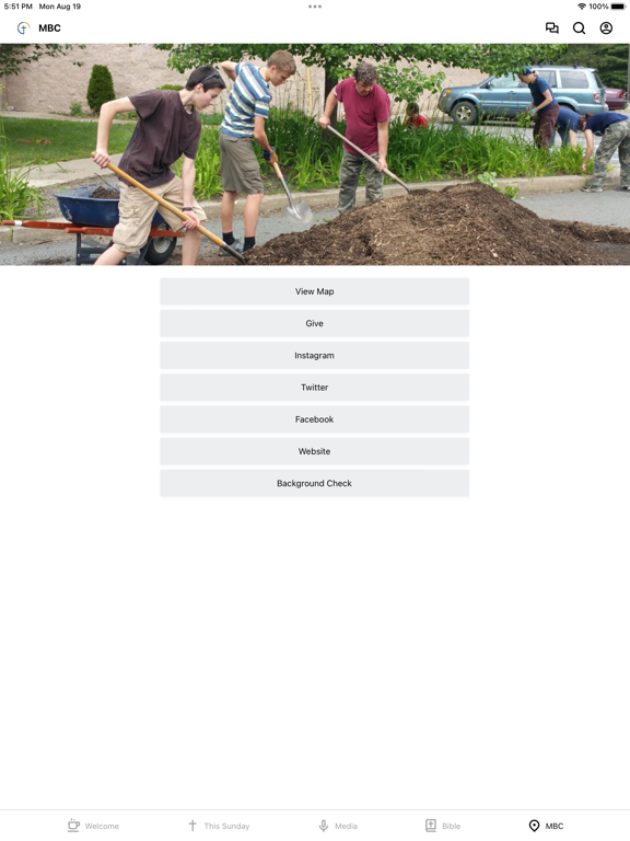 Milford Bible Church iPad screenshot 4 - Lifestyle app