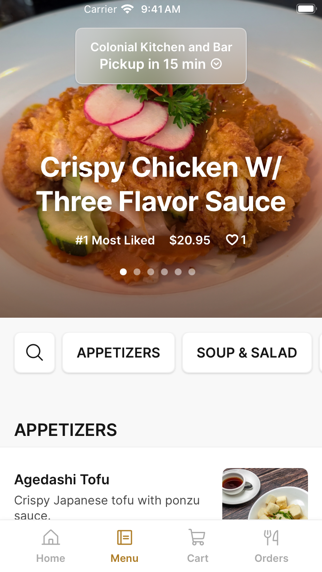 Colonial Kitchen and Bar iPhone screenshot 2 - Food & Drink app