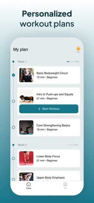 Calisthenics workout challenge screenshot 2