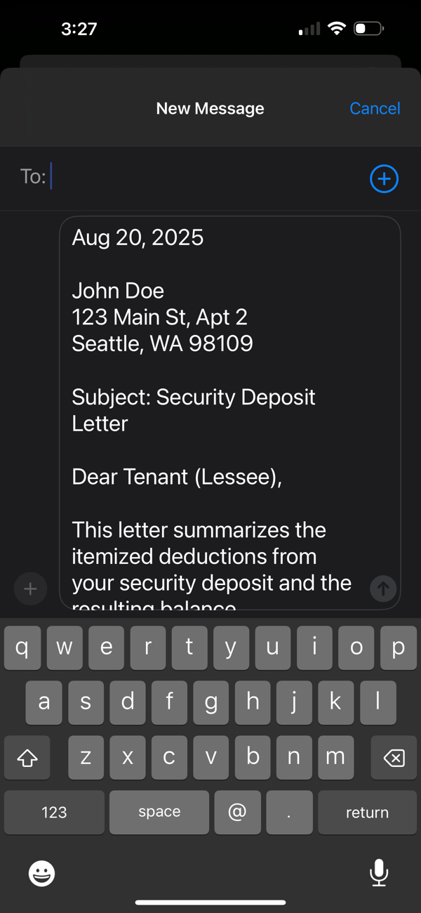 Deposit Letter PDF Generator screenshot 10