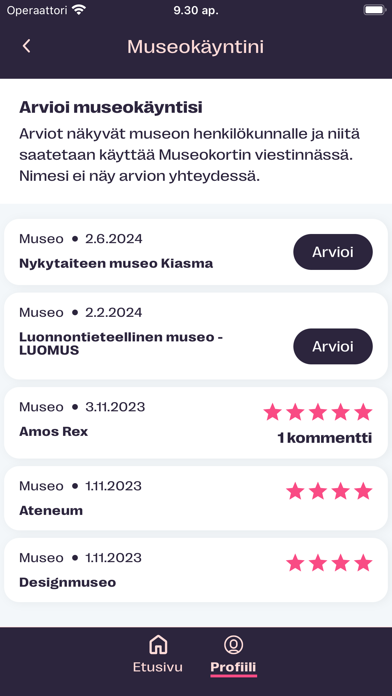 Museokortti Screenshot