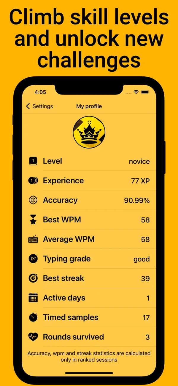 Screenshot #3 pour Typing Practice - Royalty