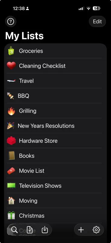 My Lists screenshot 3 of 5