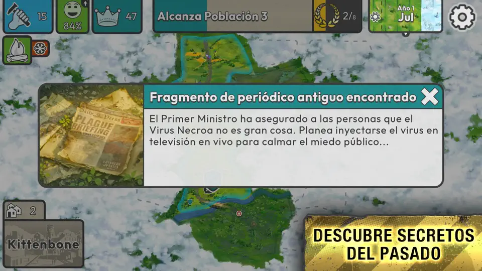 Captura de pantalla de After Inc. en iPhone 8