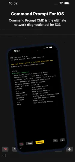 Скриншот CMD: SSH, Терминал, Сеть на iPhone 1