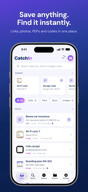 CatchIn: Save & Find Anything screenshot 1