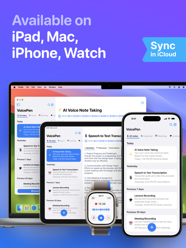 Speech to Text – VoicePen AI Screenshot