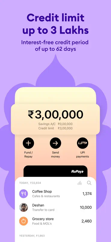 Roarbank: Credit Card & UPI screenshot 2 of 8