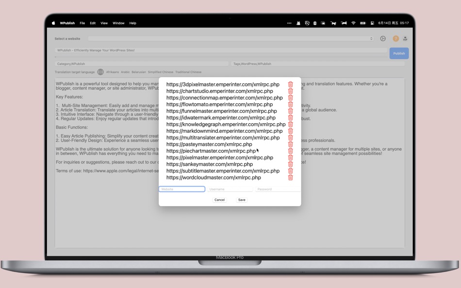 #3. WPublish (macOS) Podle: 辉章 何
