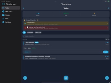 TimeNet Law ipad screenshot 2
