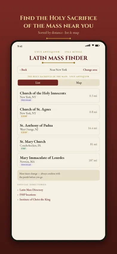Latin Mass Finder screenshot 2