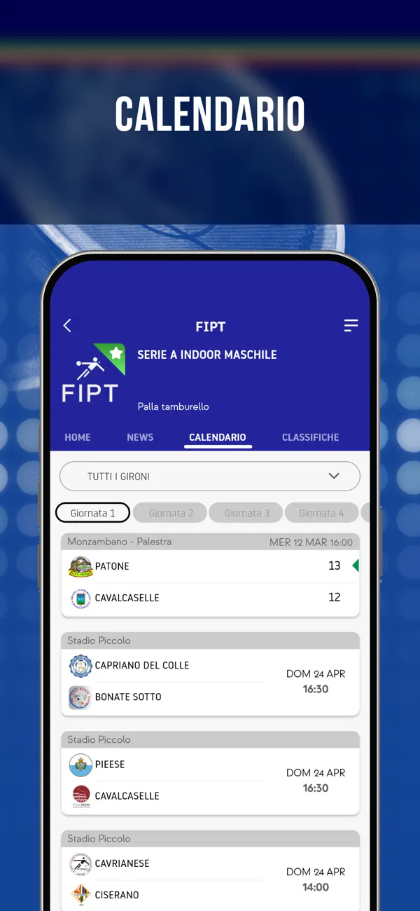 Screenshot #3 pour FIPT Livescore