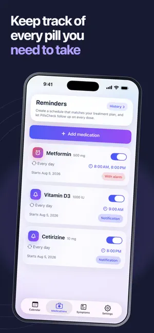 Pill Reminder — PillsCheck screenshot 2