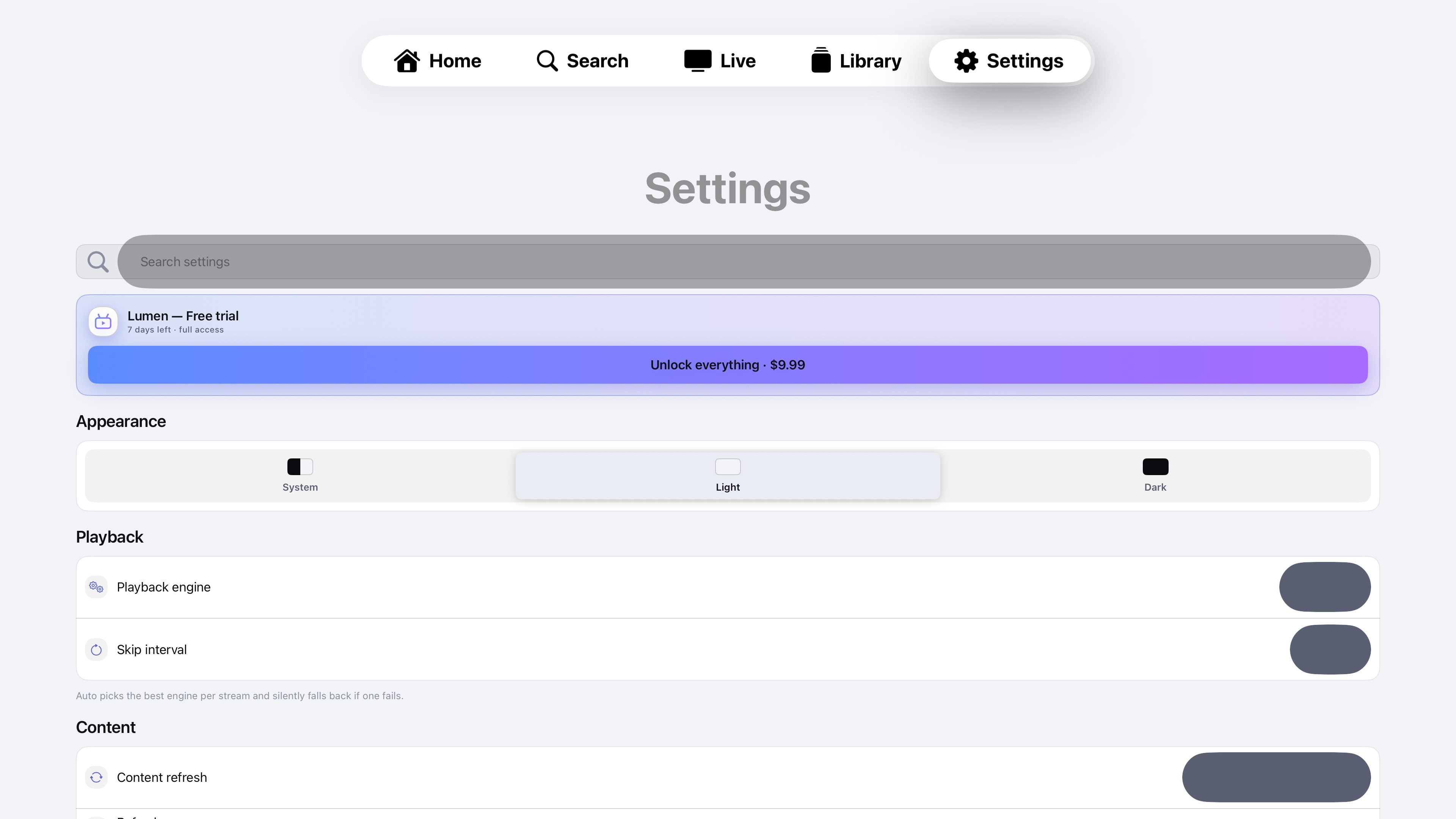 Lumen - Best IPTV Player